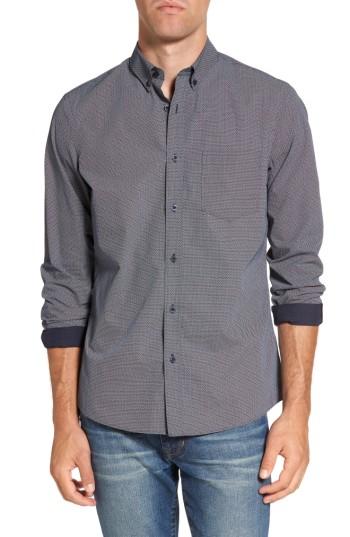 Men's Nordstrom Men's Shop Slim Fit Non-iron Dot Print Sport Shirt
