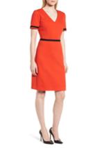 Women's Boss Higaniu A-line Pique Dress R - Orange