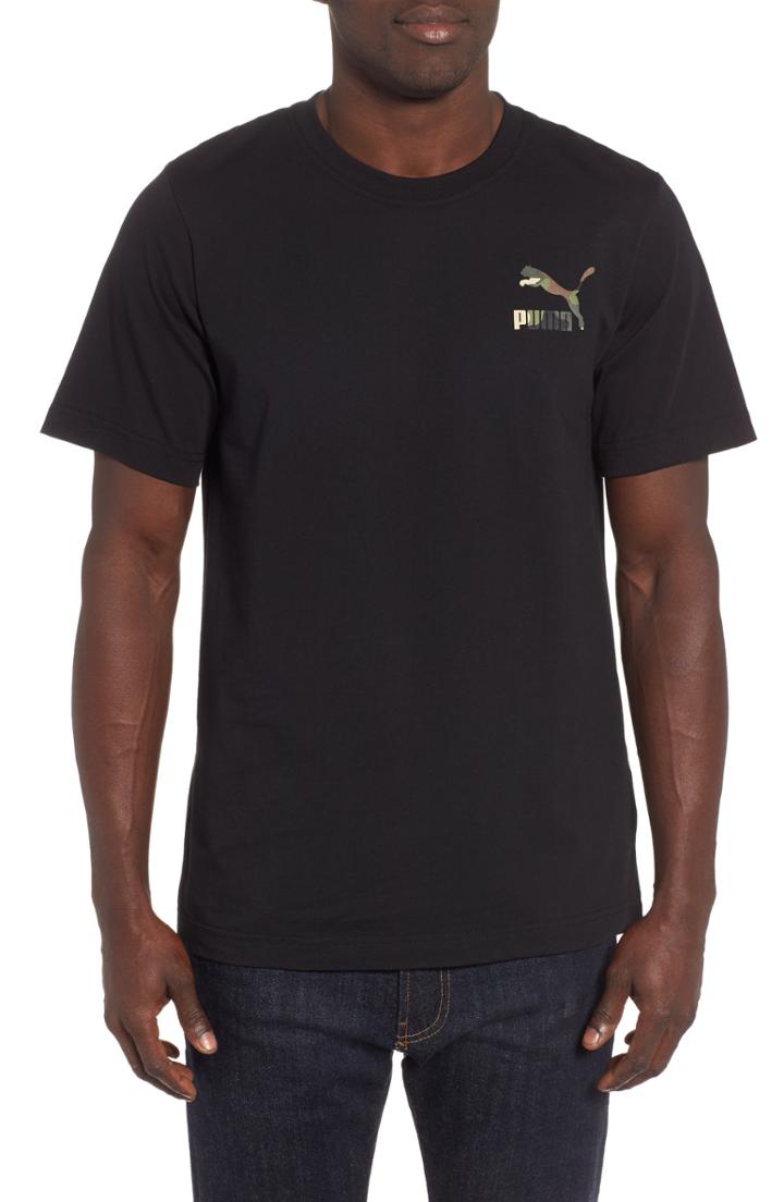 Men's Puma Wild Pack Logo Graphic T-shirt - Black