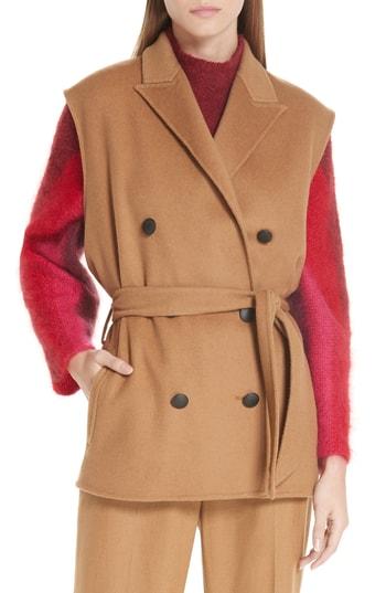 Women's Rag & Bone Pearson Wool Blend Vest, Size - Brown