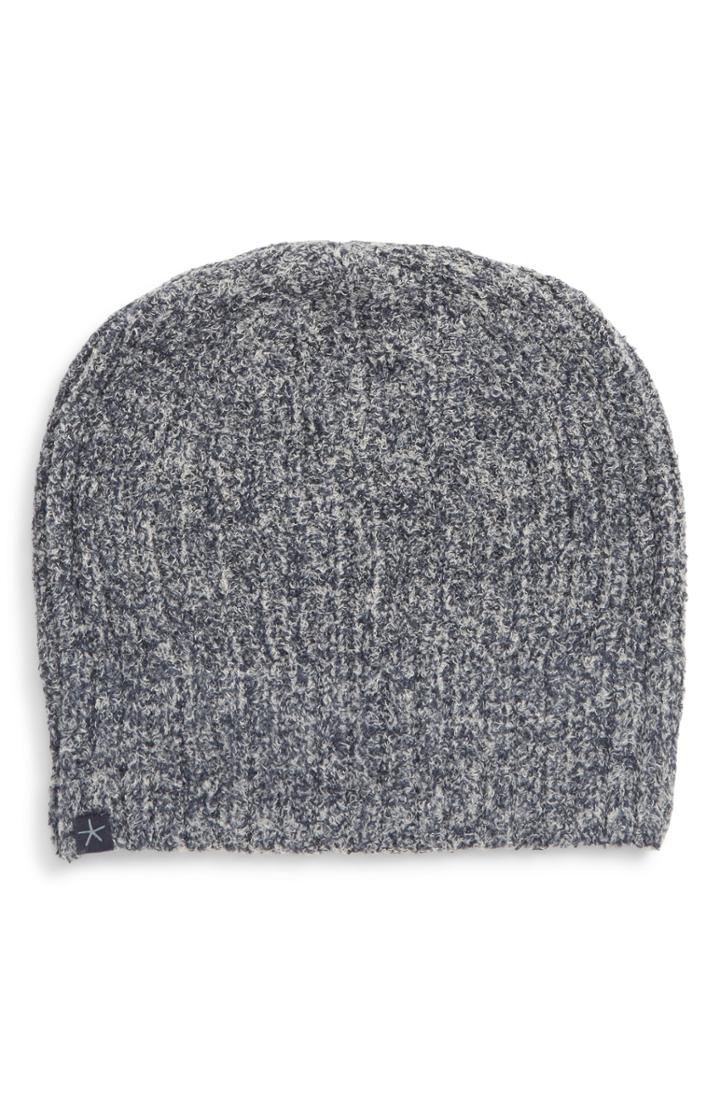 Women's Barefoot Dreams Circle Heathered Ribbed Beanie, Size - Blue