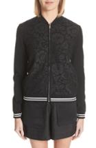 Women's Valentino Lace Front Bomber Jacket