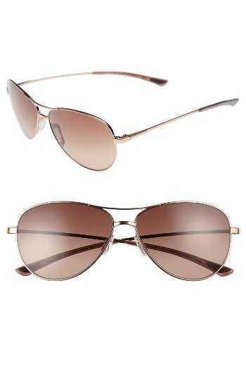 Women's Smith 'langley' 60mm Aviator Sunglasses - Rose Gold/ Sienna