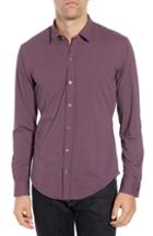 Men's Boss Robbie Slim Fit Diamond Performance Sport Shirt - Purple