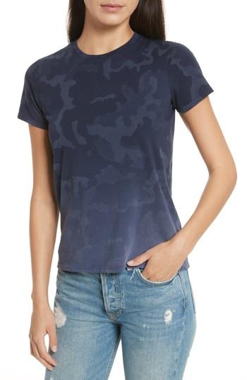 Women's Atm Anthony Thomas Melillo Camouflage Print Cotton Tee - Blue
