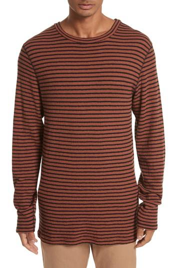 Men's Saturdays Nyc Alex Stripe Long Sleeve T-shirt - Brown