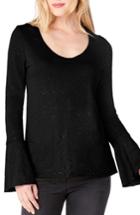 Women's Michael Stars Bell Cuff Foiled Knit Top, Size - Black