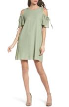 Women's Nsr Cold Shoulder Shift Dress - Green