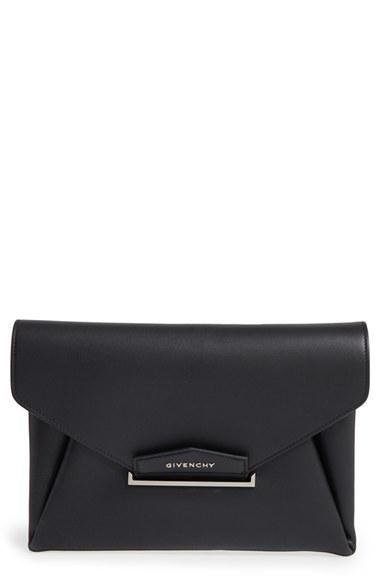 Givenchy 'medium Antigona' Leather Envelope Clutch -