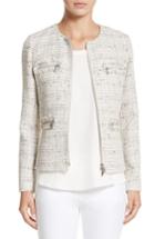 Women's Lafayette 148 New York Emelyn Tweed Jacket - Ivory