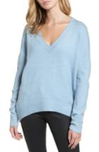 Women's Bp. V-neck High/low Sweater, Size - Blue