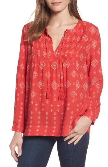 Women's Nydj Print Blouse - Orange