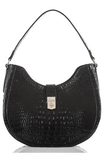 Brahmin Bethany Croc Embossed Leather Hobo -