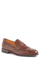 Men's Zelli 'roma' Ostrich Penny Loafer