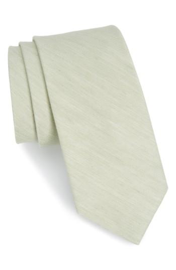 Men's The Tie Bar Solid Linen & Silk Tie, Size - Purple