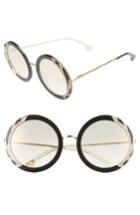 Women's Alice + Olivia Beverly Crystal 53mm Special Fit Round Sunglasses -