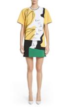 Women's Oscar De La Renta Abstract Intarsia Knit Dress - Yellow