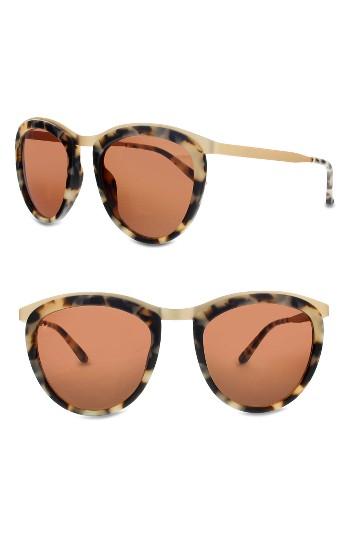 Women's Smoke X Mirrors Comic Strip 51mm Round Sunglasses - Marble Glam/ Brushed Gold
