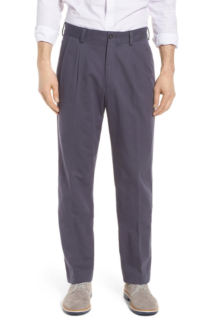 Men's Bills Khakis M2 Classic Fit Pleated Vintage Twill Pants X 30 - Blue