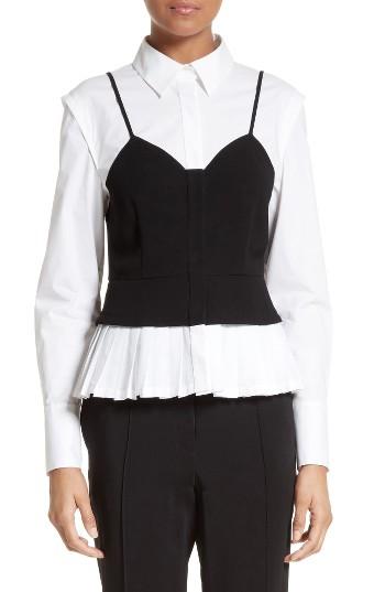 Women's Yigal Azrouel Layered Bustier Blouse - Black