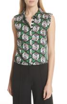 Women's Milly Hexagon Floral Blouse - Green