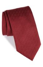 Men's Brioni Solid Silk Tie, Size - Burgundy