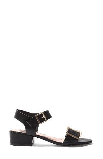 Women's Topshop Dare Mid Heel Sandal .5us / 36eu - Black