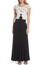 Women's Alex Evenings Soutache Bodice Gown - Black