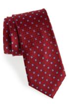 Men's Nordstrom Men's Shop Mauro Neat Silk Tie, Size - Red