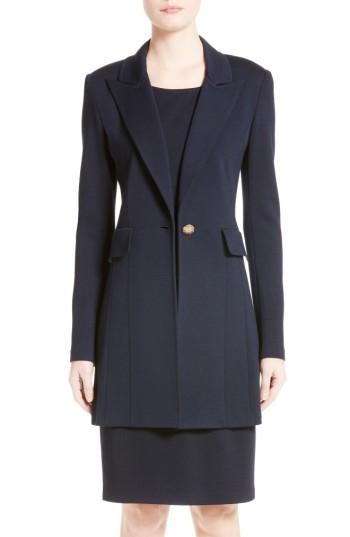 Women's St. John Collection Milano Knit Blazer - Blue