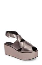 Women's Jeffrey Campbell Larkport Slingback Platform Sandal M - Metallic