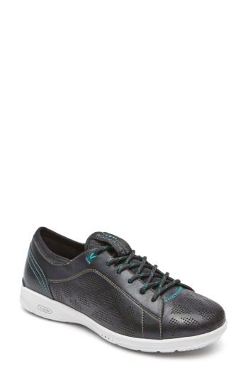 Women's Rockport Truflex Perforated Sneaker M - Black