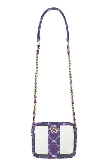 Kelly Wynne Clear Mingle Mingle Mini Crossbody Bag - Purple