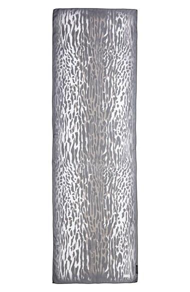 Women's St. John Collection Animal Print Silk Georgette Scarf