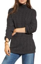 Women's Treasure & Bond Funnel Neck Sweater, Size - Grey