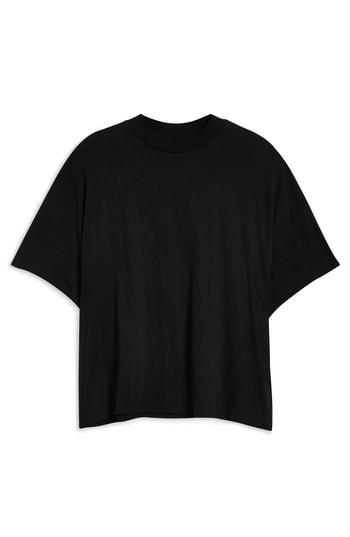 Women's Topshop High Neck T-shirt - Black
