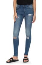 Women's Roxy Just The Good Day Distressed Skinny Jeans - Blue