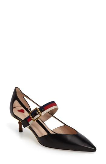 Women's Gucci Unia Stripe Pump Us / 37eu - Black
