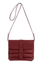 Senreve Mimosa Textured Leather Crossbody Bag - Red