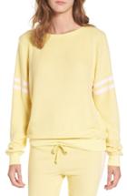Women's Dream Scene Stripe Sweatshirt, Size - Yellow