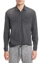 Men's Belstaff Somerford Extra Trim Fit Denim Shirt, Size - Grey