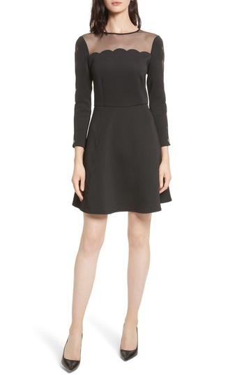 Women's Ted Baker London Kikoh Mesh Panel Skater Dress