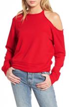 Women's Afrm Mikko Distressed Cold Shoulder Sweatshirt