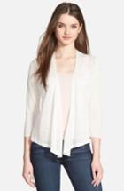 Petite Women's Nic+zoe 4-way Convertible Three Quarter Sleeve Cardigan P - White