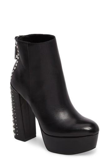 Women's Dolce Vita Liv Studded Platform Bootie .5 M - Black