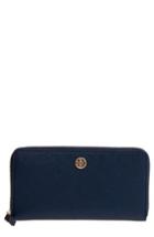 Women's Tory Burch Robinson Zip Continental Wallet - Blue