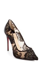 Women's Christian Louboutin Follies Embellished Pointy Toe Pump .5us / 35.5eu - Black