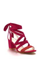 Women's Shoes Of Prey Cross Strap Sandal B - Pink