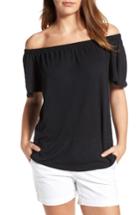 Women's Caslon Linen Blend Off The Shoulder Tee