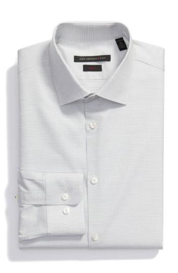 Men's John Varvatos Star Usa Slim Fit Geometric Dress Shirt R - Black